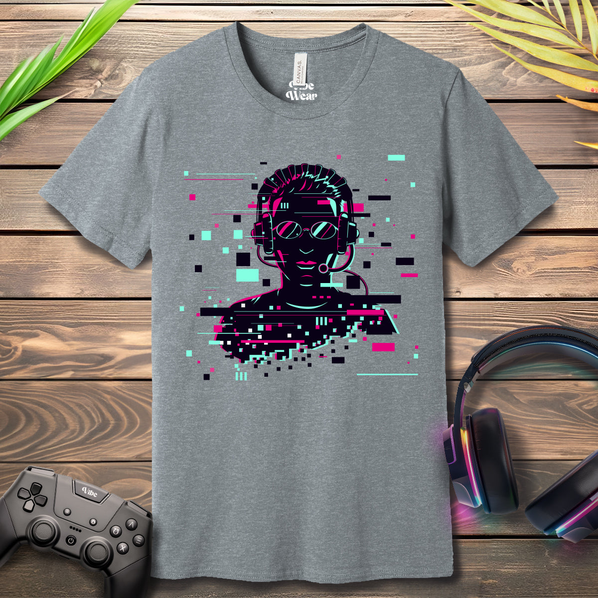 Gaming Glitch Silhouette T-Shirt