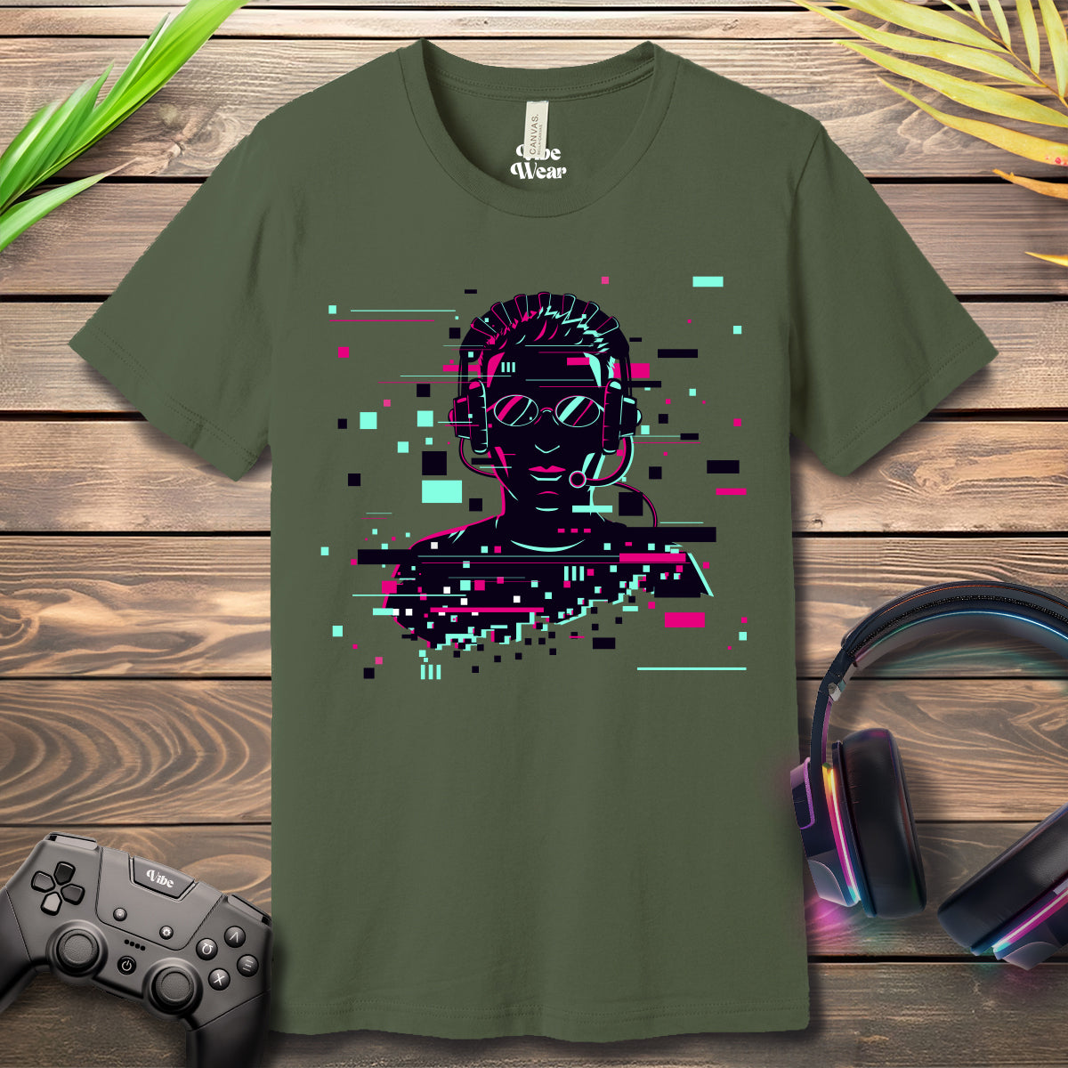 Gaming Glitch Silhouette T-Shirt
