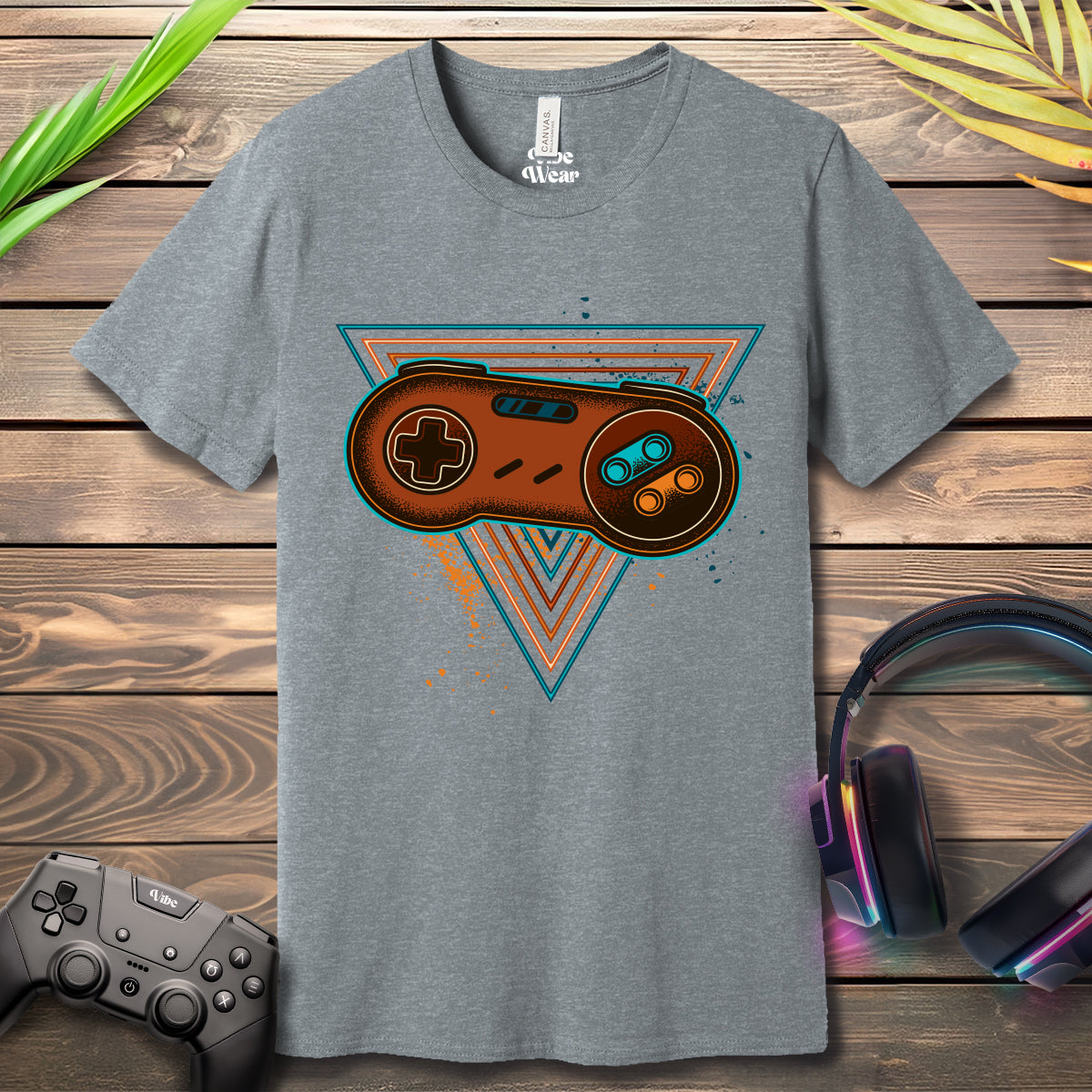 Retro Game Controller Triangle T-Shirt