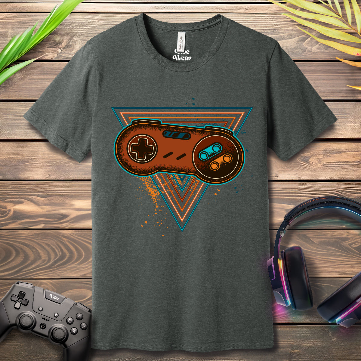 Retro Game Controller Triangle T-Shirt