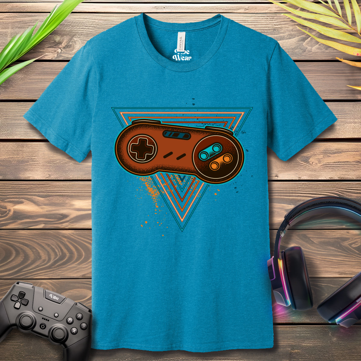 Retro Game Controller Triangle T-Shirt