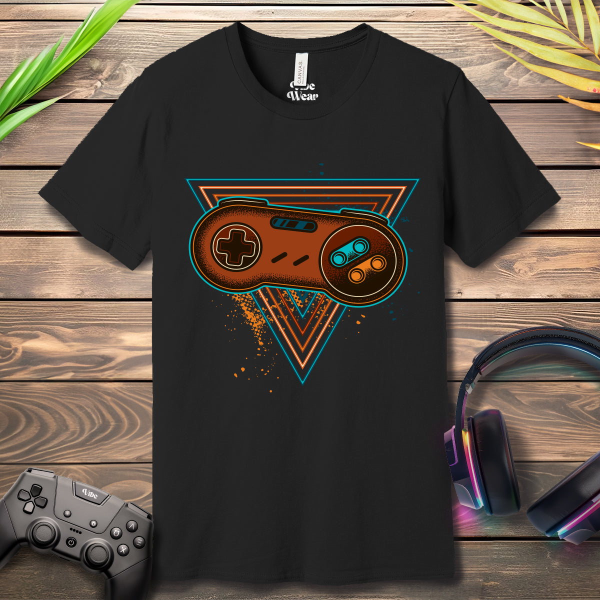 Retro Game Controller Triangle T-Shirt