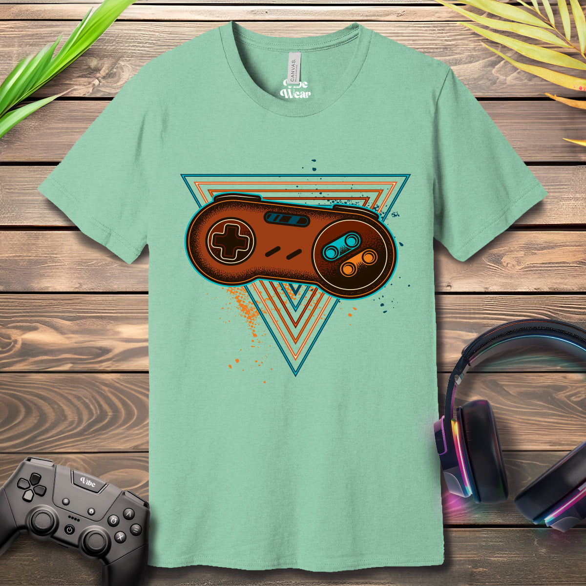 Retro Game Controller Triangle T-Shirt