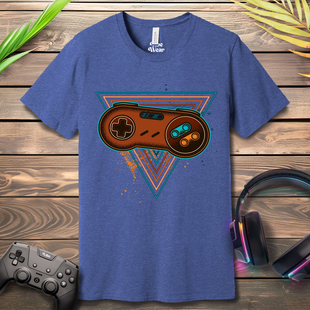 Retro Game Controller Triangle T-Shirt