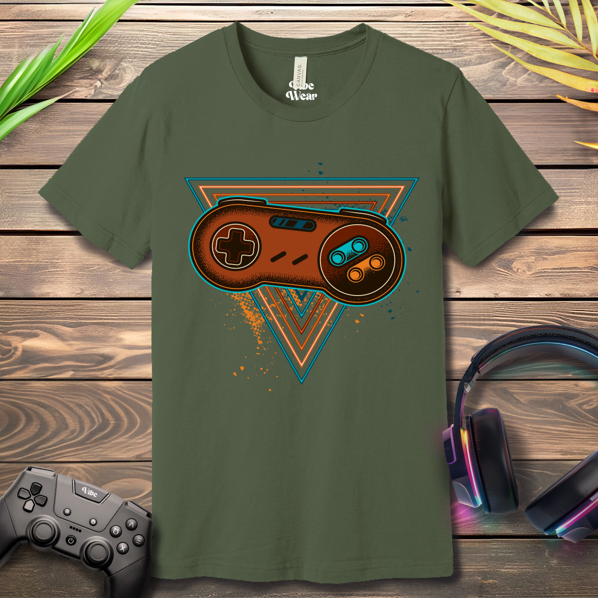 Retro Game Controller Triangle T-Shirt