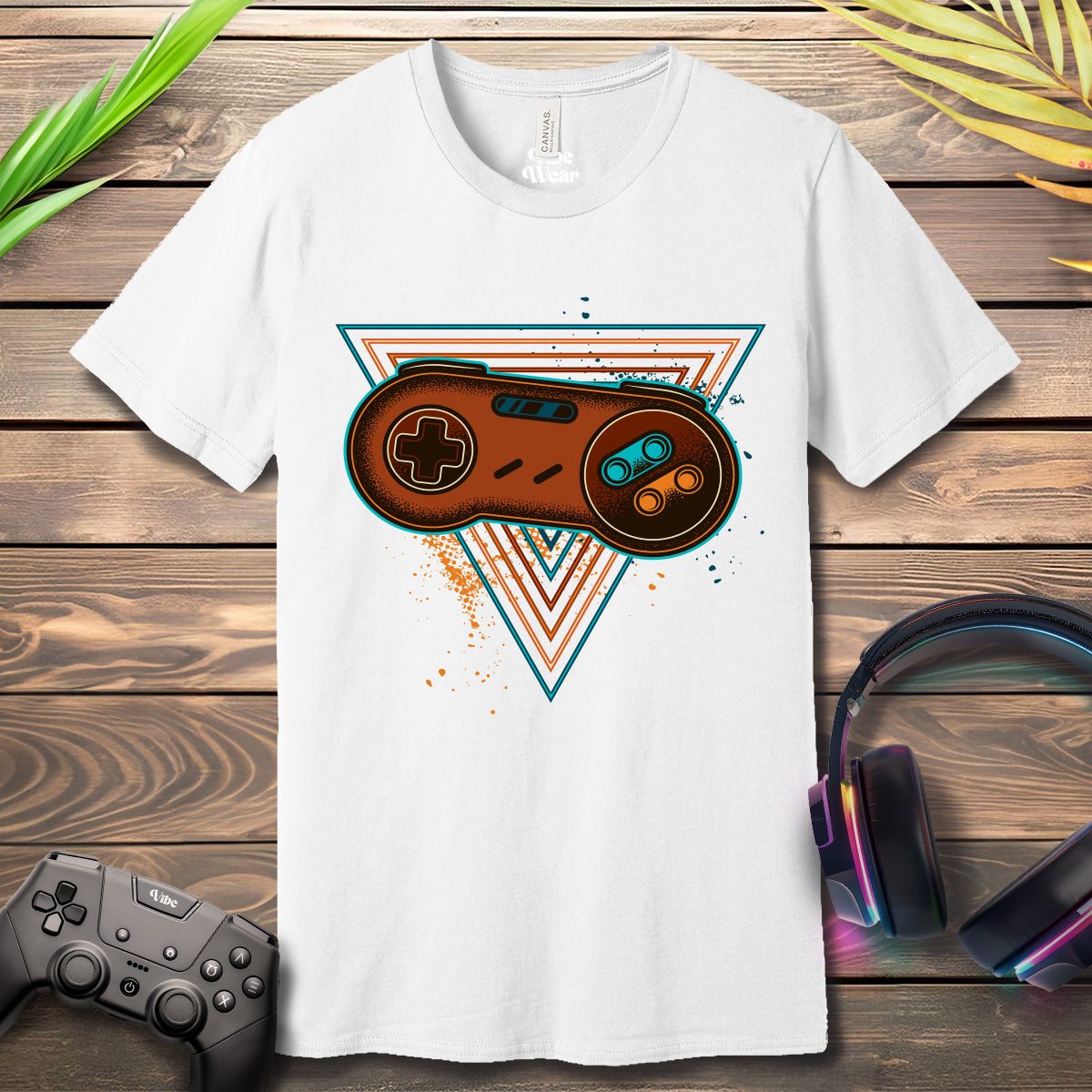 Retro Game Controller Triangle T-Shirt