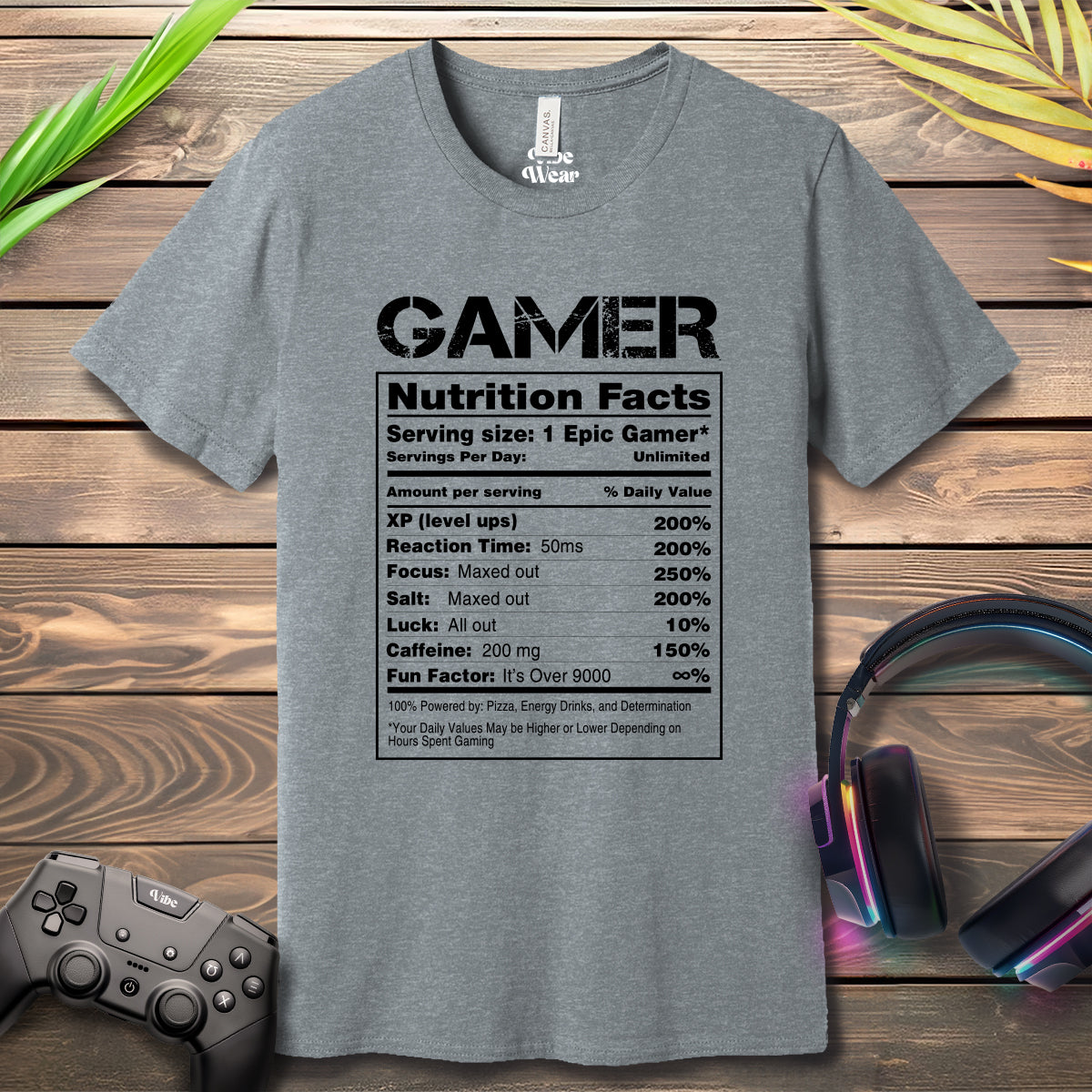 Gamer Nutritional Facts T-Shirt