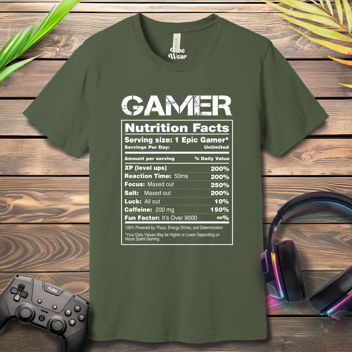 Gamer Nutritional Facts T-Shirt