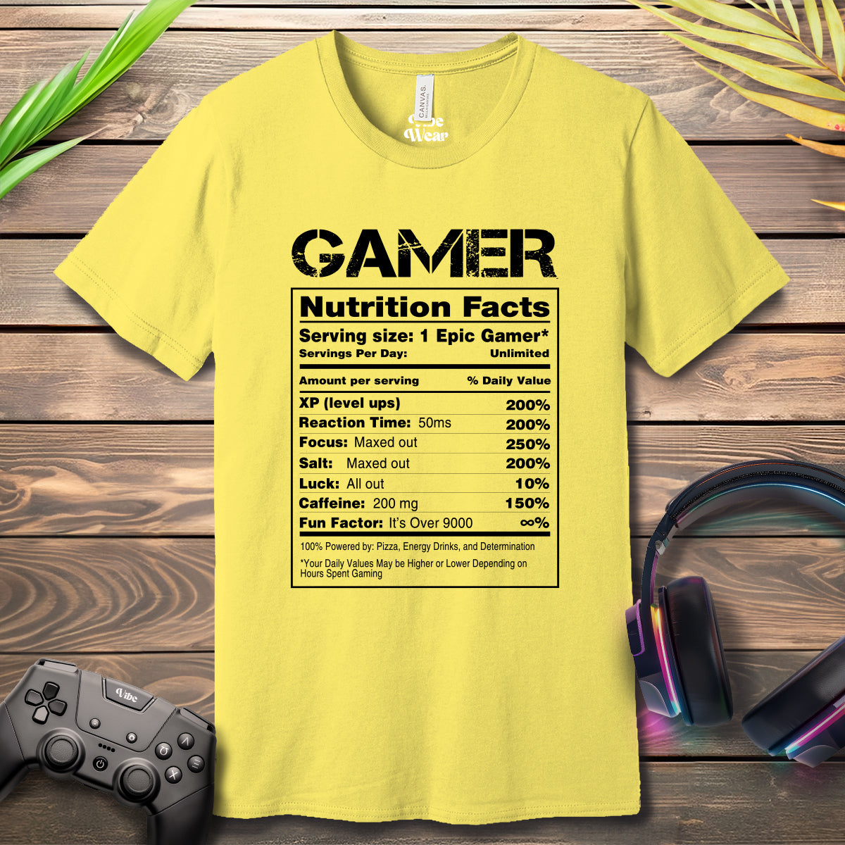 Gamer Nutritional Facts T-Shirt
